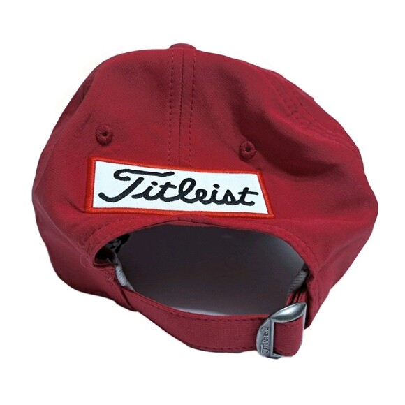 Titleist FJ Foot Joy Pro V1 Golf Hat Red Gray Red Cap Strapback - Picture 3 of 6